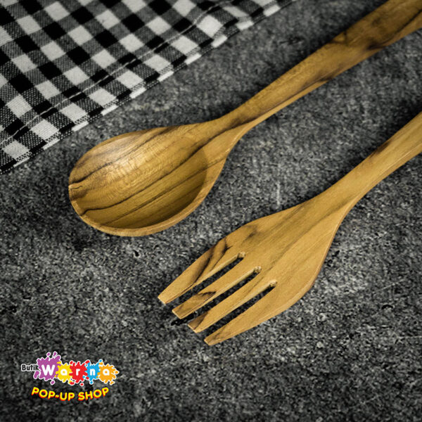 Set Sendok Garpu Kayu Besar