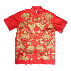 Man's Chinese Red and Gold Shirt