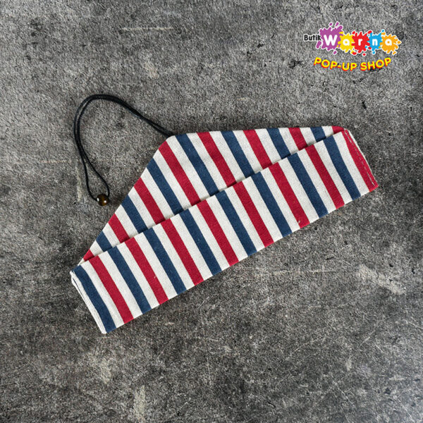 Pouch Stripe Biru Merah